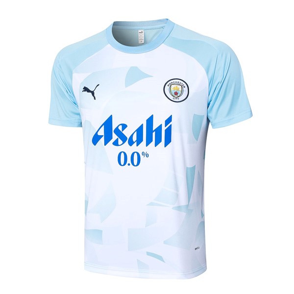 Camiseta Entrenamiento Manchester City 2024 2025 Azul Blanco